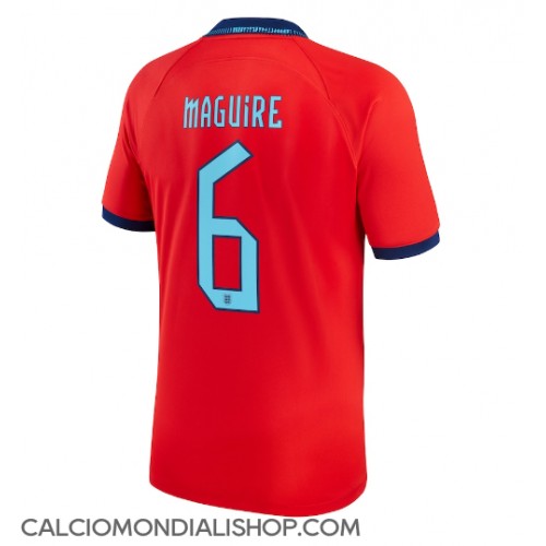 Maglie da calcio Inghilterra Harry Maguire #6 Seconda Maglia Mondiali 2022 Manica Corta